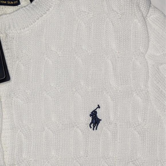 Ralph Lauren White Cable Knit Sweater - Picture 4 of 7